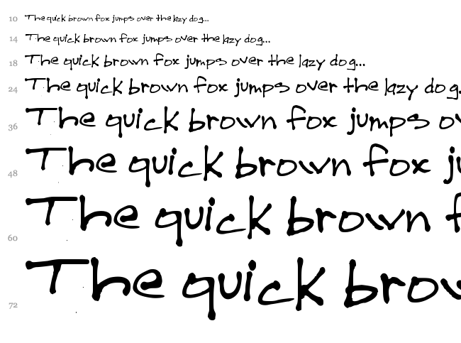 Drew Hand 1 font waterfall